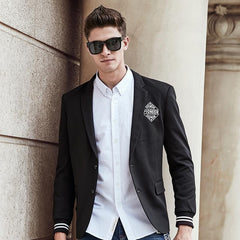 Pioneer Camp New style suit blazer men brand clothing top quality black male suit jacket fashion slim fit men suit  699076