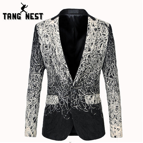 TANGNEST Casual Men Blazers Single Button Pockets Blazer Masculino New Design Fashion Men Blazer Plus Asian Size 5XL MWX382