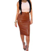 Image of JECKSION High Waist Women Pencil Leather Skirt 2016 Fashion European Style Female Clothing Slim Party Skirt #LSIW