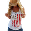 Image of Women Blouses Women Summer Printing US Flag Blouse Short Sleeve Casual Tank Tops High Quality Shirt #LSN