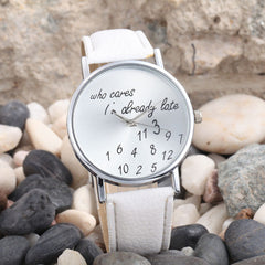 PU Leather Watch Fashion Women Wrist Watch Numbers Women Quarta dress Watch Relogio Feminino