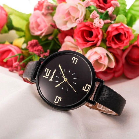 Elegant Watches Women Fashion Quartz Watch Faux Leather Ladies Bracelet Watches Clock Female Dress Relogios reloj mujer #504