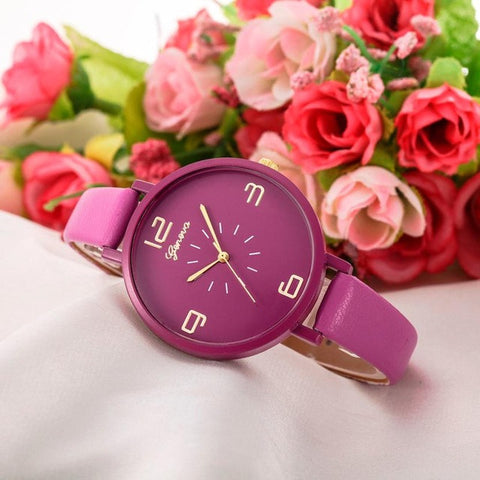 Elegant Watches Women Fashion Quartz Watch Faux Leather Ladies Bracelet Watches Clock Female Dress Relogios reloj mujer #504