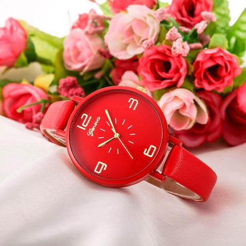 Elegant Watches Women Fashion Quartz Watch Faux Leather Ladies Bracelet Watches Clock Female Dress Relogios reloj mujer #504