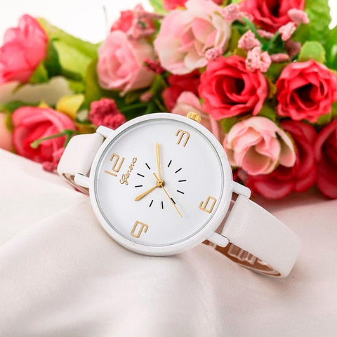 Elegant Watches Women Fashion Quartz Watch Faux Leather Ladies Bracelet Watches Clock Female Dress Relogios reloj mujer #504