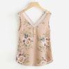 Image of Blouse Women Floral Tank Tops Casual Flower Printing V Collar Sleeveless Vest Tank Shirt Top blusas feminina ver o