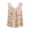 Image of Blouse Women Floral Tank Tops Casual Flower Printing V Collar Sleeveless Vest Tank Shirt Top blusas feminina ver o