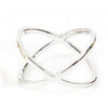 Image of Cross the three-dimensional hollow around ring Women Finger X Cross Three-dimensional Hollow Out Alloy Ring