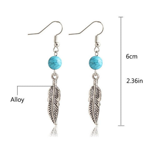 SUSENSTONE 2016 New Fashion sterling-silver-jewelry earrings fashion jewelry 1Pair Circular Leaves Eardrop Jewelry