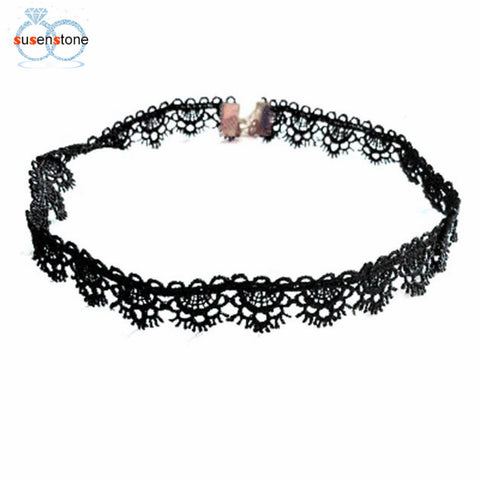 SUSENSTONE Fashion Choker Necklaces For Women Fashion Laciness Polyster Statement Necklaces Collares Love Necklaces 2016