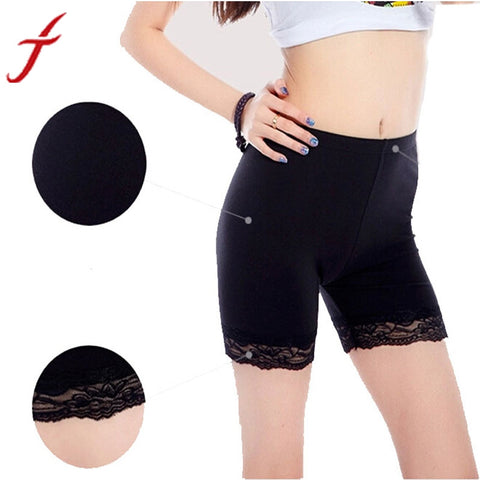 JECKSION Leggings For Women 2016 New Summer Female Grils Sweet Lace Trim Leggings Short  Shipping #LSW