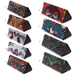 Triangle Foldable Glasses Case Cartoon Animal Eyeglasses Sunglasses Storage Box