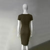 Image of Women Fashion Sexy Solid Short Sleeve  Slim Dress