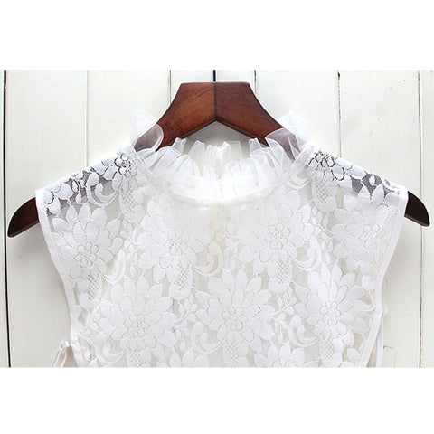 Women New Blouse False Collar Clothes Shirt Detachable Collars Lace Floral