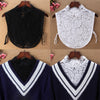 Image of Women New Blouse False Collar Clothes Shirt Detachable Collars Lace white Black