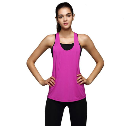 Women Summer Sexy Loose Gym Sport Vest Training Run