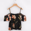 Image of Women Summer Printed Blouse Cold Shoulder Top