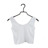 Image of Women Tight Crop Top Skinny O-Neck T-Shirts Sports Dance Short Vest