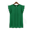 Image of 1PC Womens Casual Loose Chiffon Short Tulip Sleeve Blouse Shirt Tops