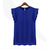 Image of 1PC Womens Casual Loose Chiffon Short Tulip Sleeve Blouse Shirt Tops