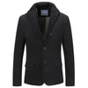 Image of HEE GRAND Men Casual Blazer 2018 New Whole Cotton Material Single Breasted Special Collar Design Slim Blazer Masculino MWX388