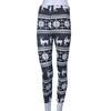 Image of Women Skinny Stretchy Snowflake Deer Printed Leggings Pencil Tight Pants