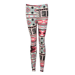 Fashion Women Lady Elasticity Skinny Tribal Printed Stretchy Pants Leggings