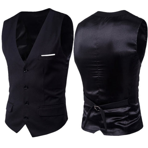 2018 Spring Slimming Dress Vest For Men Male Causal Waistcoat  Sleeveless Blazer Plus Size Formale Gilet Suit Vest 4XL 5XL 6XL