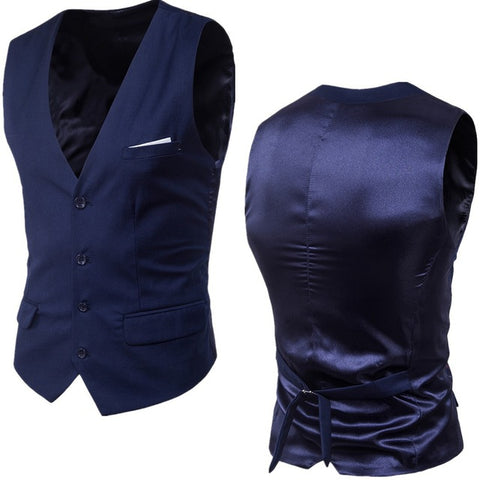 2018 Spring Slimming Dress Vest For Men Male Causal Waistcoat  Sleeveless Blazer Plus Size Formale Gilet Suit Vest 4XL 5XL 6XL