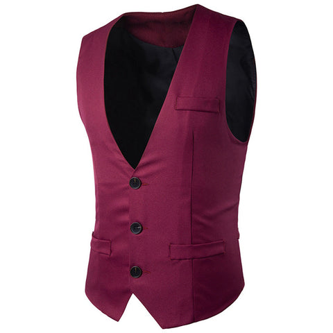 2018 Fashion New Spring Slimming Dress Vest For Men Male Causal Waistcoat Sleeveless Jacket Formale Gilet Suit Vest Homme