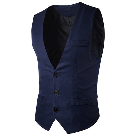 2018 Fashion New Spring Slimming Dress Vest For Men Male Causal Waistcoat Sleeveless Jacket Formale Gilet Suit Vest Homme