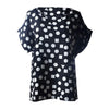 Image of Women Blouses Short Sleeve Casual Flower Print Tropical Chiffon Shirt