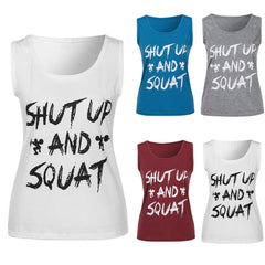 Women Workout Tank Top T-shirt - Gym Clothes Fitness Yoga Lift