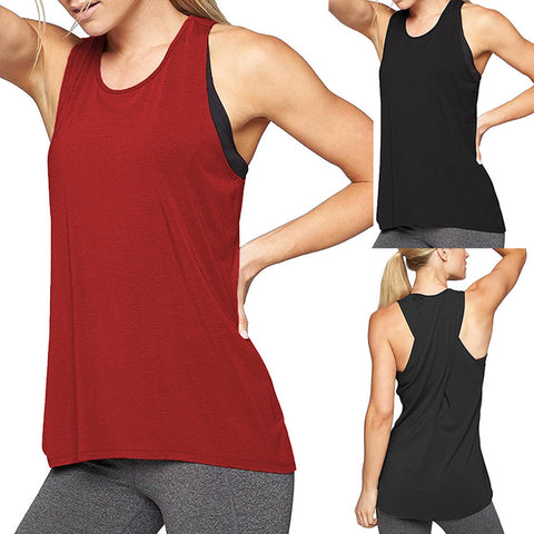 Women's Cross Back Yoga Shirt Sleeveless Racerback Workout Active Tank Top