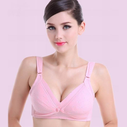 Front Open Button Sexy Breast Feeding Women&#39;s Fashion Nursing Bra Maternity Cotton Baby Infant Pregnant Mothers Clothing Underwear Push Up Bra Lingerie padded Bikini Yoga Fitness Bras Suits