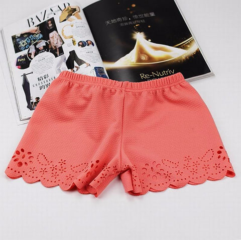 Fashion Beauty Girls Anti Burning Flower Three Pant Hollow Out Short Elastic Breathable Skinny Pants Accessories Intimate Pant